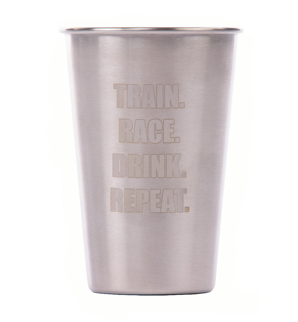 Taza de acero inoxidable SPARTAN Train.Race.Drink.Repeat