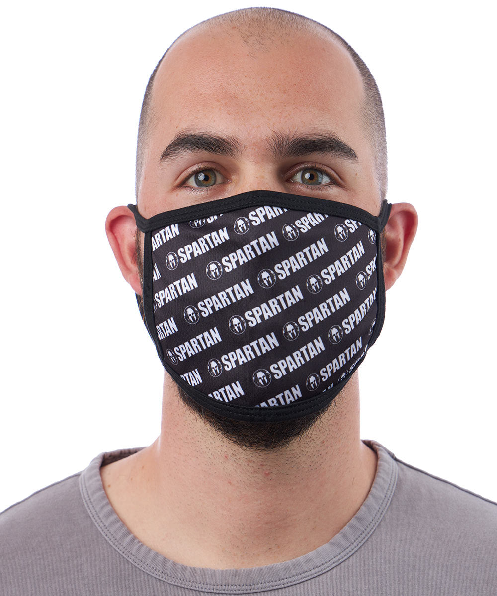 Spartan Race Shop SPARTAN Face Mask Repeat Black