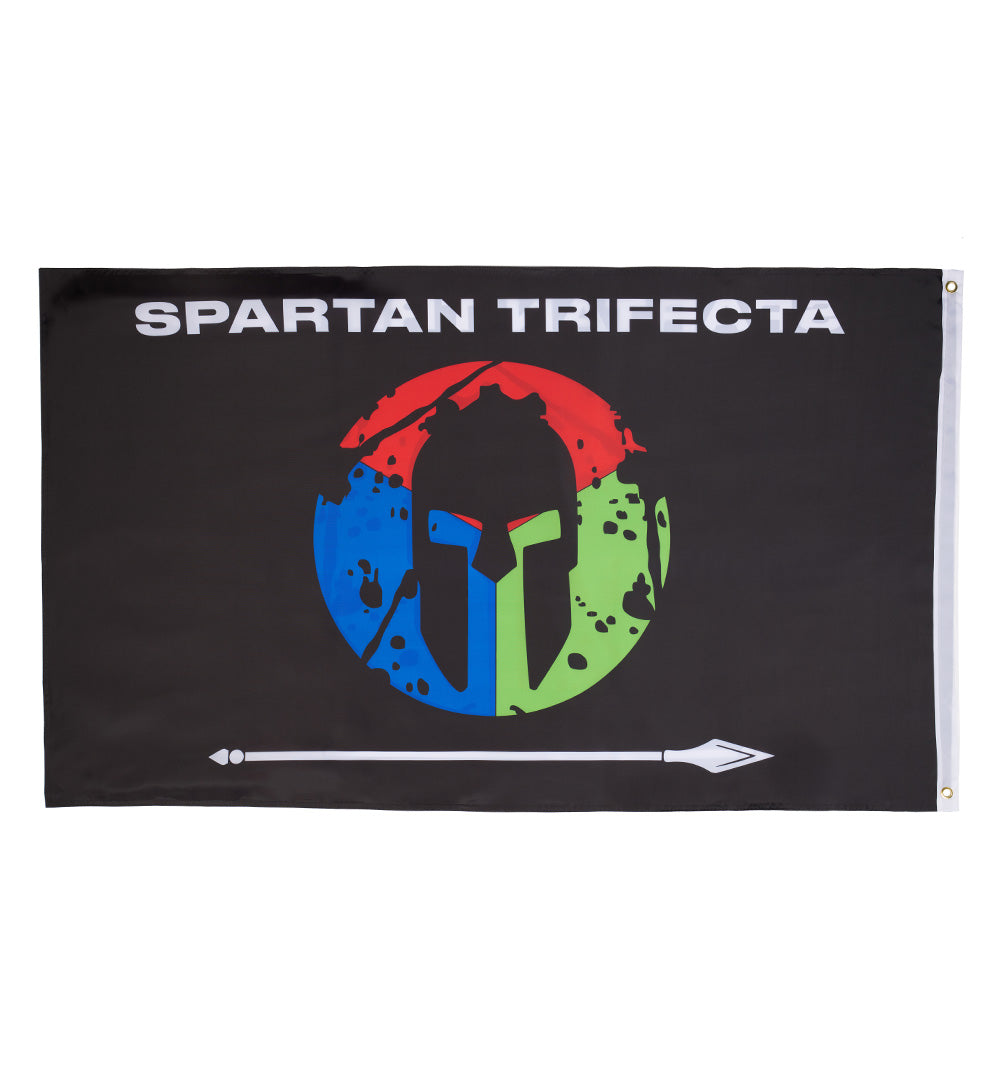 Tripletta di bandiere commemorative Jumbo SPARTAN