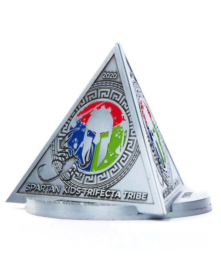 Trifecta kids' medal display: Spartan